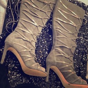Funky Vince Camuto suede heel boots